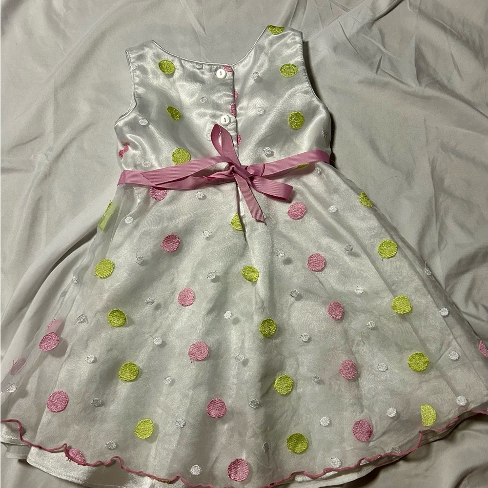 Youngland  Polka Dot Spring Easter Dress  3T Summer Toddler Dress - Picture 11 of 11